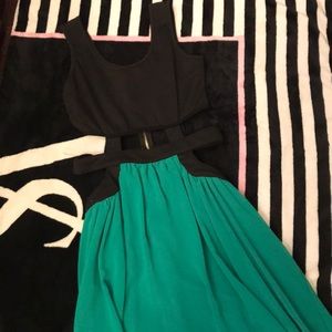 Cut out high low dress